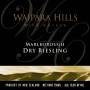 Waipara Hills Dry Riesling 2009 Front Label