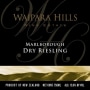 Waipara Hills Dry Riesling 2012 Front Label