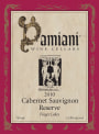 Damiani Wine Cellars Reserve Cabernet Sauvignon 2010 Front Label