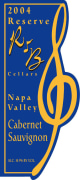 R & B Cellars Reserve Cabernet Sauvignon 2004 Front Label