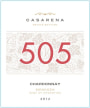 Casarena 505 Vineyards Chardonnay 2012 Front Label