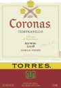 Familia Torres Coronas Tempranillo 2008 Front Label