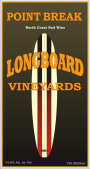 Longboard Point Break Red Blend 2010 Front Label