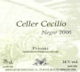 Celler Cecilio Priorat Negre 2006 Front Label