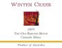 Winter Creek The Old Barossa Blend 2005 Front Label