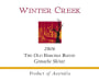 Winter Creek The Old Barossa Blend 2006 Front Label
