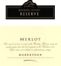 Rooiberg Winery Robertson Reserve Merlot 2012 Front Label