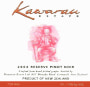Kawarau Estate Reserve Pinot Noir 2004 Front Label