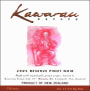 Kawarau Estate Reserve Pinot Noir 2005 Front Label