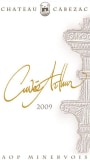 Chateau Cabezac Minervois Cuvee Arthur 2009 Front Label