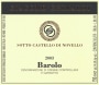 Giacomo Grimaldi Barolo Sotto Castello di Novello 2003 Front Label