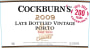Cockburn's Late Bottled Vintage 2009 Front Label