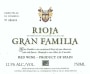 Gran Familia Rioja 2011 Front Label