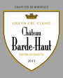 Chateau Barde-Haut Saint-Emilion Grand Cru 2013 Front Label