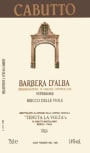 Cabutto Barbera d'Alba Superiore 2000 Front Label