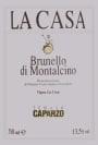 Caparzo Brunello di Montalcino Vigna La Casa 2003 Front Label