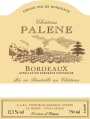 Roux Bordeaux Chateau Palene 2014 Front Label