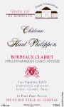 Roux Bordeaux Clairet Chateau Haut Philippon 2012 Front Label