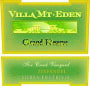 Villa Mt. Eden Grand Reserve Fox Creek Zinfandel 1999 Front Label
