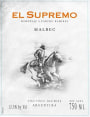 RPB Wines El Supremo Malbec 2014 Front Label