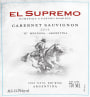 RPB Wines El Supremo Cabernet Sauvignon 2014 Front Label