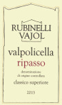 Rubinelli Vajol Valpolicella Ripasso Classico Superiore 2013 Front Label