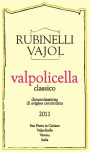 Rubinelli Vajol Valpolicella Classico 2011 Front Label