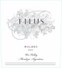 Filus Malbec 2011 Front Label