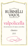 Rubinelli Vajol Valpolicella Classico 2015 Front Label