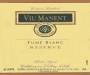 Viu Manent Reserve Fume Blanc 2015 Front Label