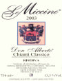 Le Miccine Chianti Classico Don Alberto Riserva 2003 Front Label