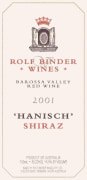 Rolf Binder Hanisch Shiraz 2001 Front Label