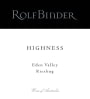 Rolf Binder Highness Riesling 2010 Front Label