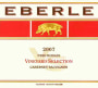 Eberle Vineyard Selection Cabernet Sauvignon 2007 Front Label