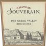 Chateau Souverain Dry Creek Valley Zinfandel 1999 Front Label