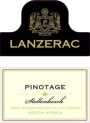 Lanzerac Pinotage 2012 Front Label