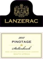 Lanzerac Pinotage 2011 Front Label