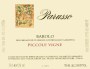 Parusso Barolo Piccolo Vigne 2000 Front Label
