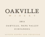 Oakville Winery Zinfandel 2011 Front Label