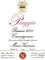 Piaggia Carmignano Riserva 2011 Front Label
