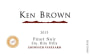 Ken Brown Zotovich Pinot Noir 2013 Front Label
