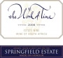 Springfield Estate The Work of Time Red 2008 Front Label