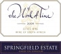 Springfield Estate The Work of Time Red 2009 Front Label