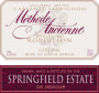 Springfield Estate Methode Ancienne Cabernet Sauvignon 2008 Front Label