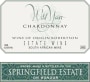 Springfield Estate Wild Yeast Chardonnay 2012 Front Label