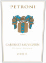 Petroni Vineyards Cabernet Sauvignon 2005 Front Label