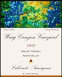 Wing Canyon Mount Veeder Cabernet Sauvignon 2007 Front Label