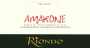 Riondo Amarone 2009 Front Label