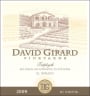 David Girard Triptych Red 2009 Front Label