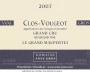 Domaine Anne Gros Clos Vougeot Le Grand Maupertui 2007 Front Label